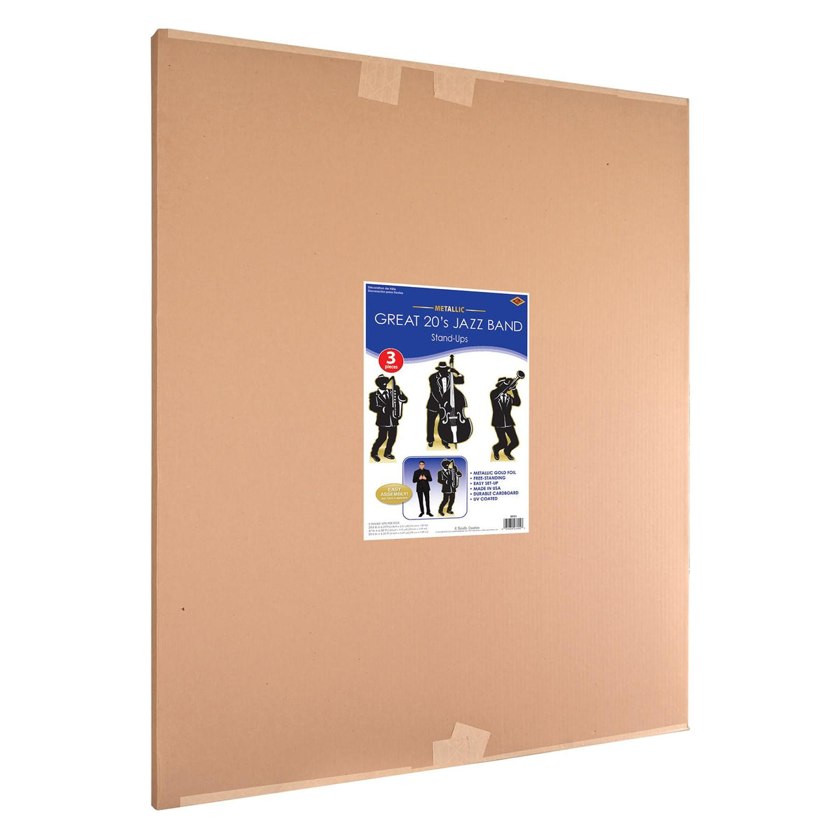 Beistle Life-Size Cardboard Great 20&#39;s Jazz Band Silhouette Stand-Ups for 1920&#39;s Prom Décor, Photo Backdrops