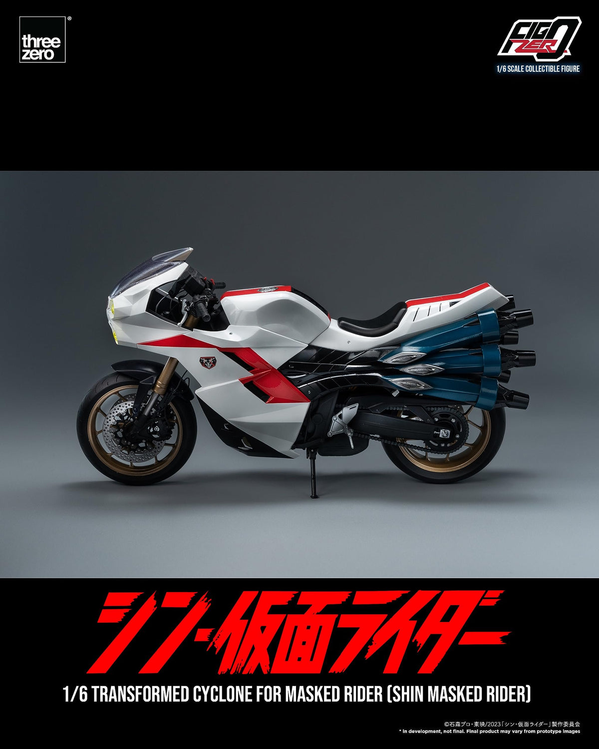 threezero FigZero Transformed Cyclone Cycle for Shin Masked Rider 1:6 Scale Figure