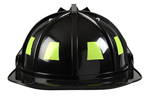 Aeromax Firefighter Helmet with Movable Visor, Black, Adjustable Size