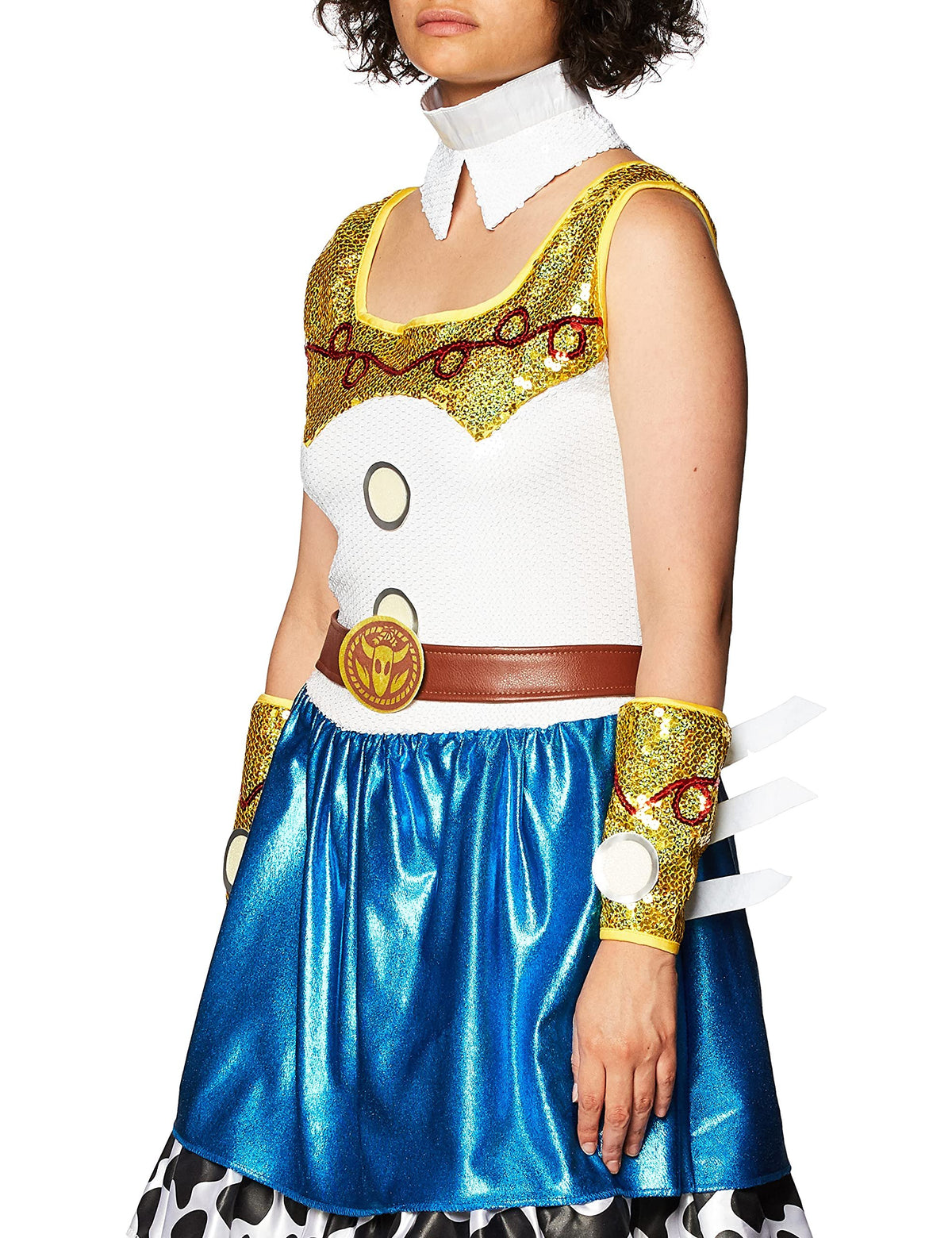 Disguise Disney Pixar Toy Story Jessie Glam Womens Adult Costume, Blue/White/Yellow/Black, X-Large/18-20