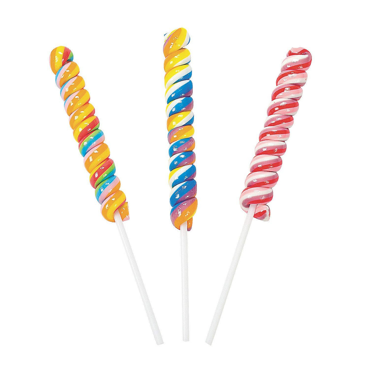 Rock Candy Pop Sticks, 12 Pieces, Individually Wrapper, Nostalgic Candy, Lollipop Sticks