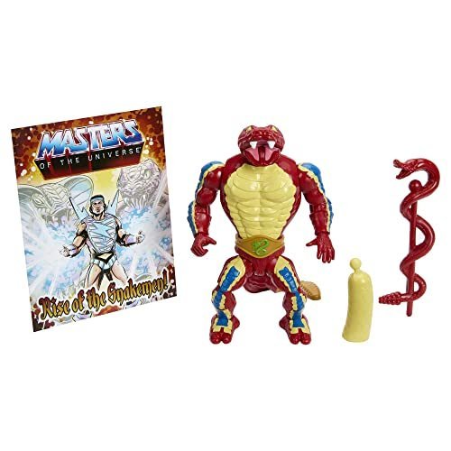 Masters of the Universe Origins Action Figure & Accessory, Rise of Snake Men Rattlor, Articulation & Mini Comic Book, 5.5 inch