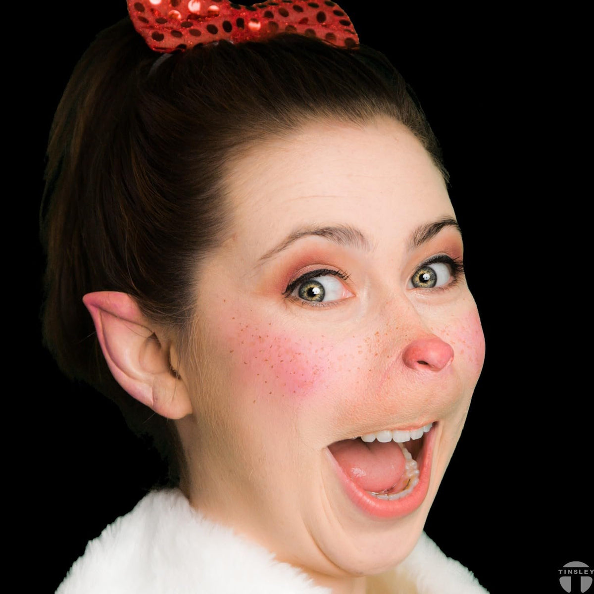 Tinsley Transfers Transform Your Look with Elf Nose - Black Label Latex Prosthetic for Fantasy and Cosplay Costumes - Realistic, Reusable, and Professional Quality Makeup Appliance