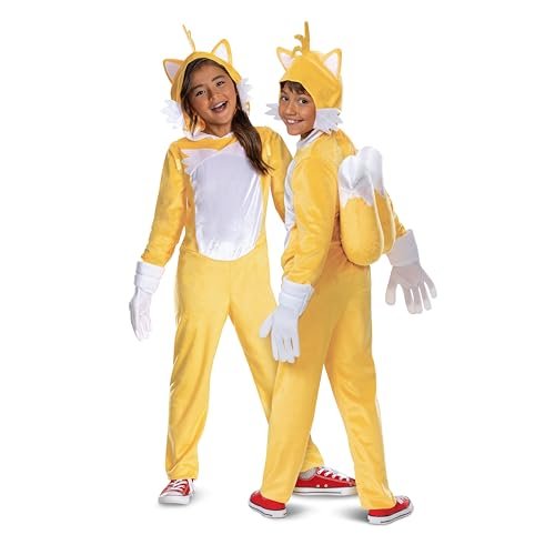 Disguise Sonic Tails Deluxe Costume for Kids, Official Sonic Movie 3 Costume with Inflatable Tail, Child Size (4-6)