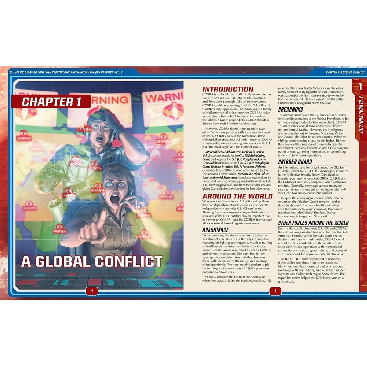 Renegade Game Studios: G.I. Joe Roleplaying Game - Intercontinental Adventures, Factions in Action Vol. 2 Sourcebook, Ages 14+, 3-6 Players