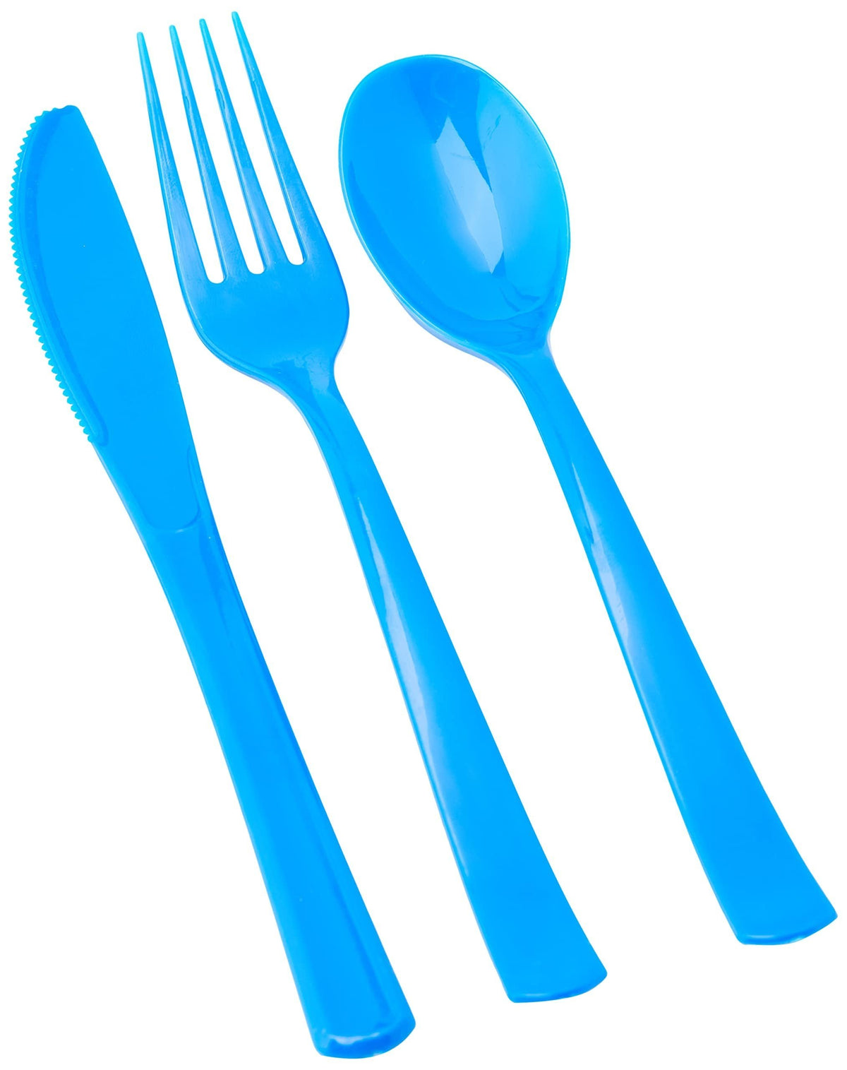 Elegant Royal Blue Solid Assorted Plastic Cutlery - 18ct - Stylish Disposable Silverware for Weddings, Parties &amp; Events