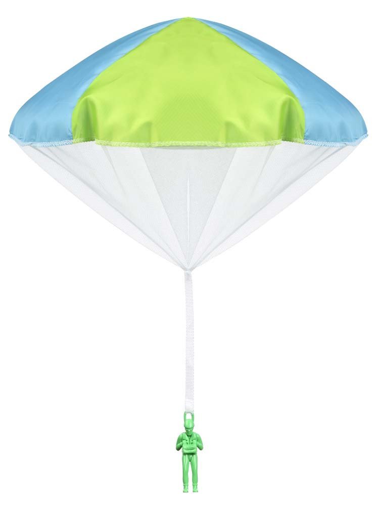 Aeromax Original Tangle Free Toy Parachute has no strings to tangle and requires no batteries. Simply toss it high and watch it fly!