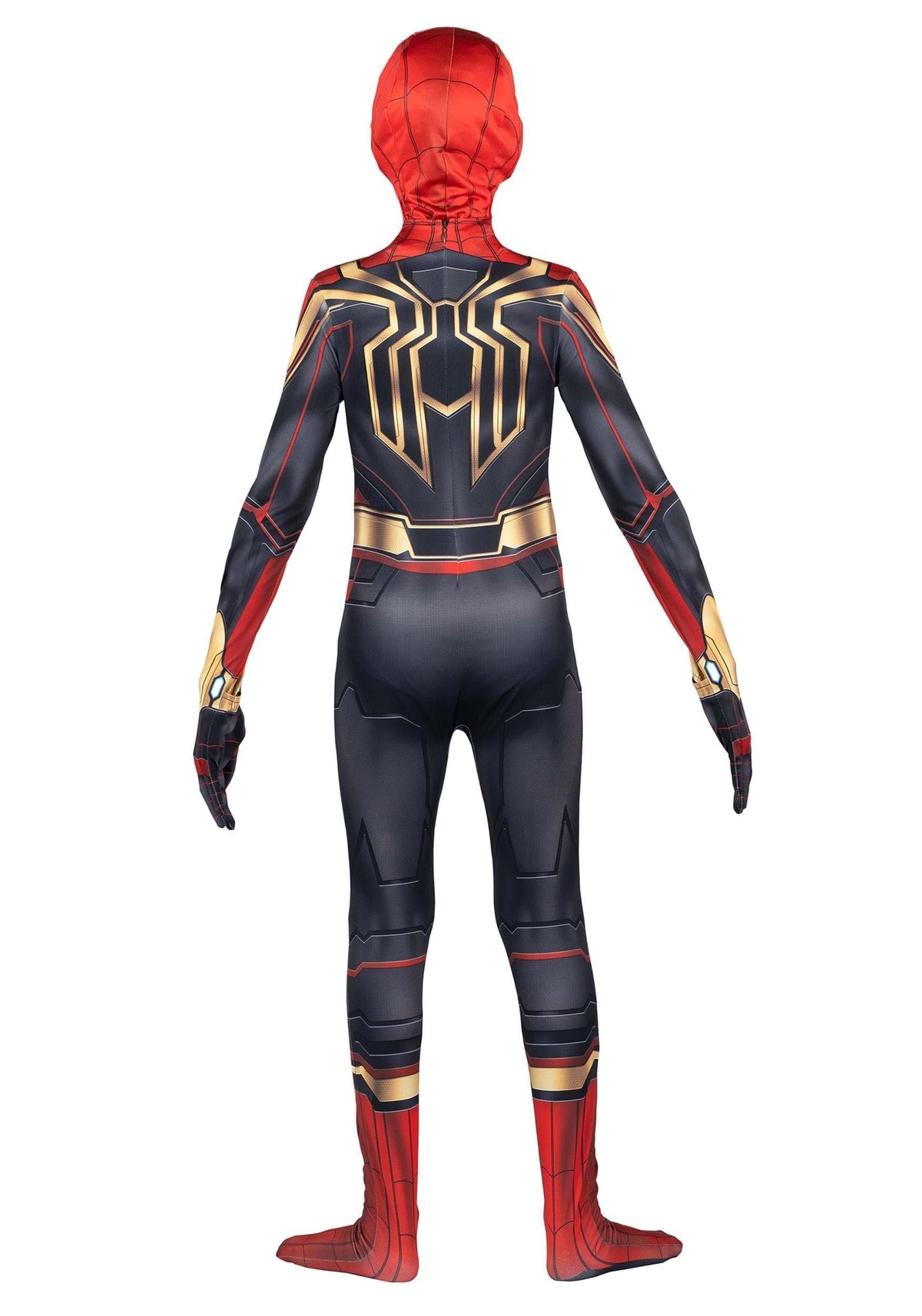 X-Large Marvel Kid&#39;s Classic Spider-Man Integrated Zentai Suit, Spiderman Halloween Costume Iron Spider Man