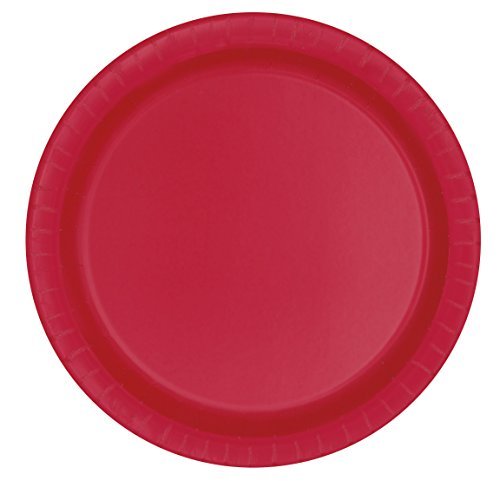 Unique Round Dessert Paper Plates 7", 20 Pcs, Gold