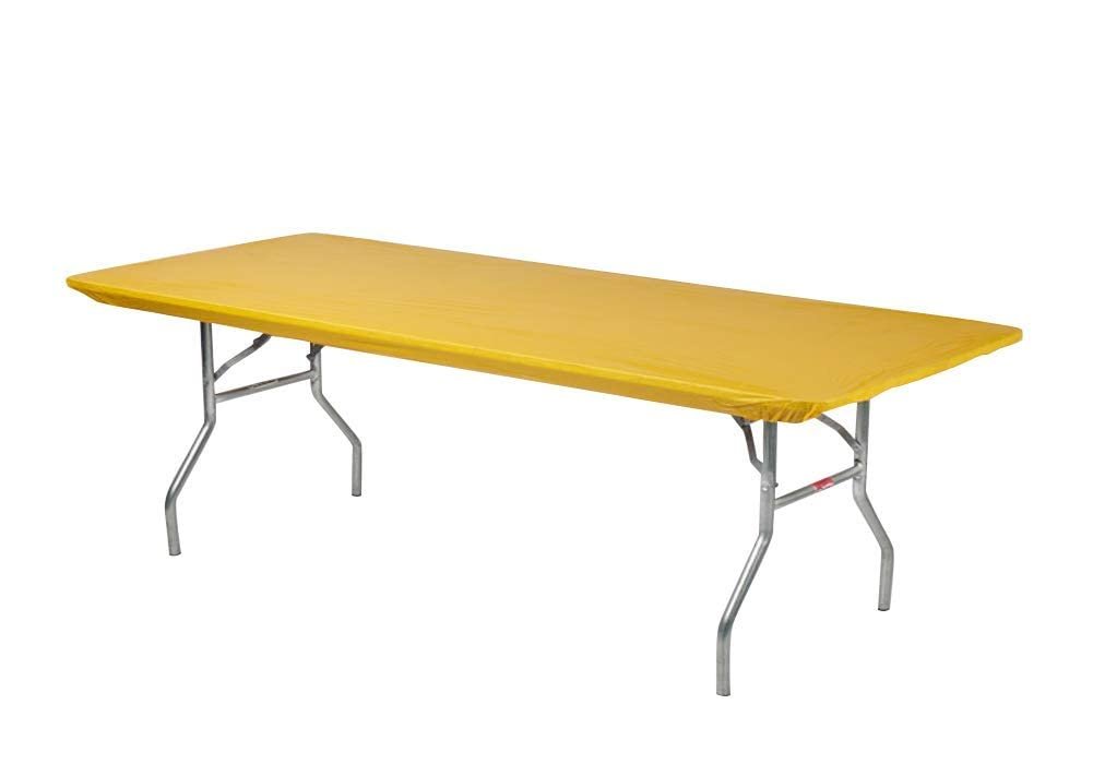 Kwik-Covers 6' Rectangle Plastic Table Covers 30" x 72", Bundle of 5 (Purple)