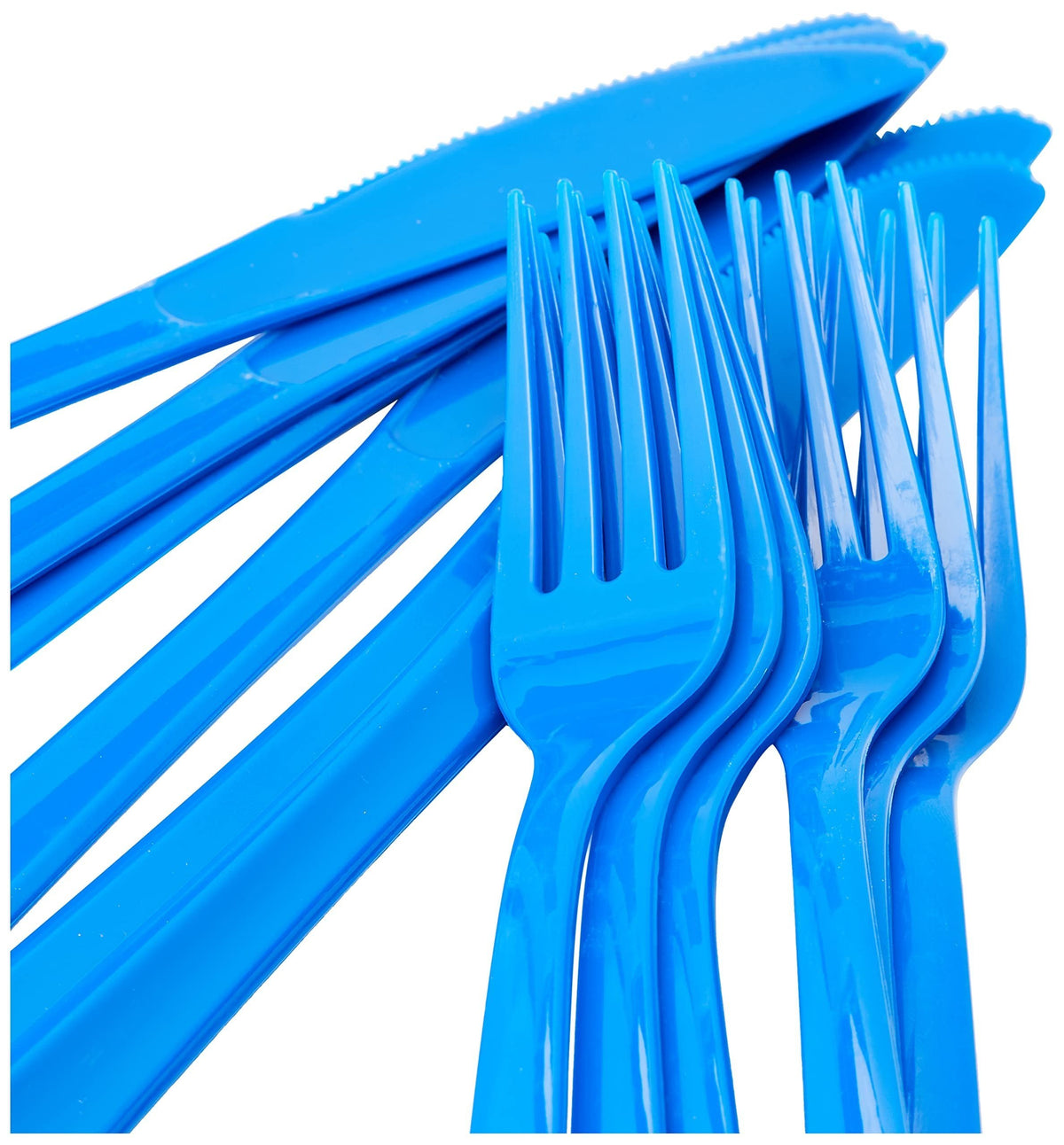 Elegant Royal Blue Solid Assorted Plastic Cutlery - 18ct - Stylish Disposable Silverware for Weddings, Parties &amp; Events