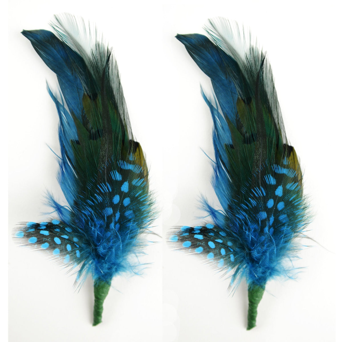 Touch of Nature 2-Piece Feather Pick with Nylon Loop for Arts and Crafts, 6 to 7-Inch, Teal/Turquoise