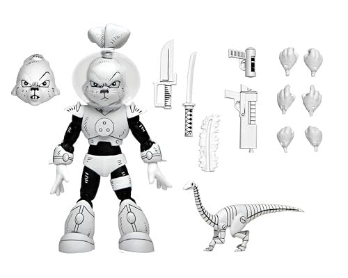 NECA Usagi Yojimbo – 1:7 Scale Collectible Action Figure, Space Usagi Yojimbo Black & White Figure