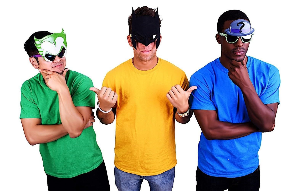 Sun-Staches DC Comics Official Batman Sunglasses | Full Mask Costume Accessory | UV400 | One Size Fits Most