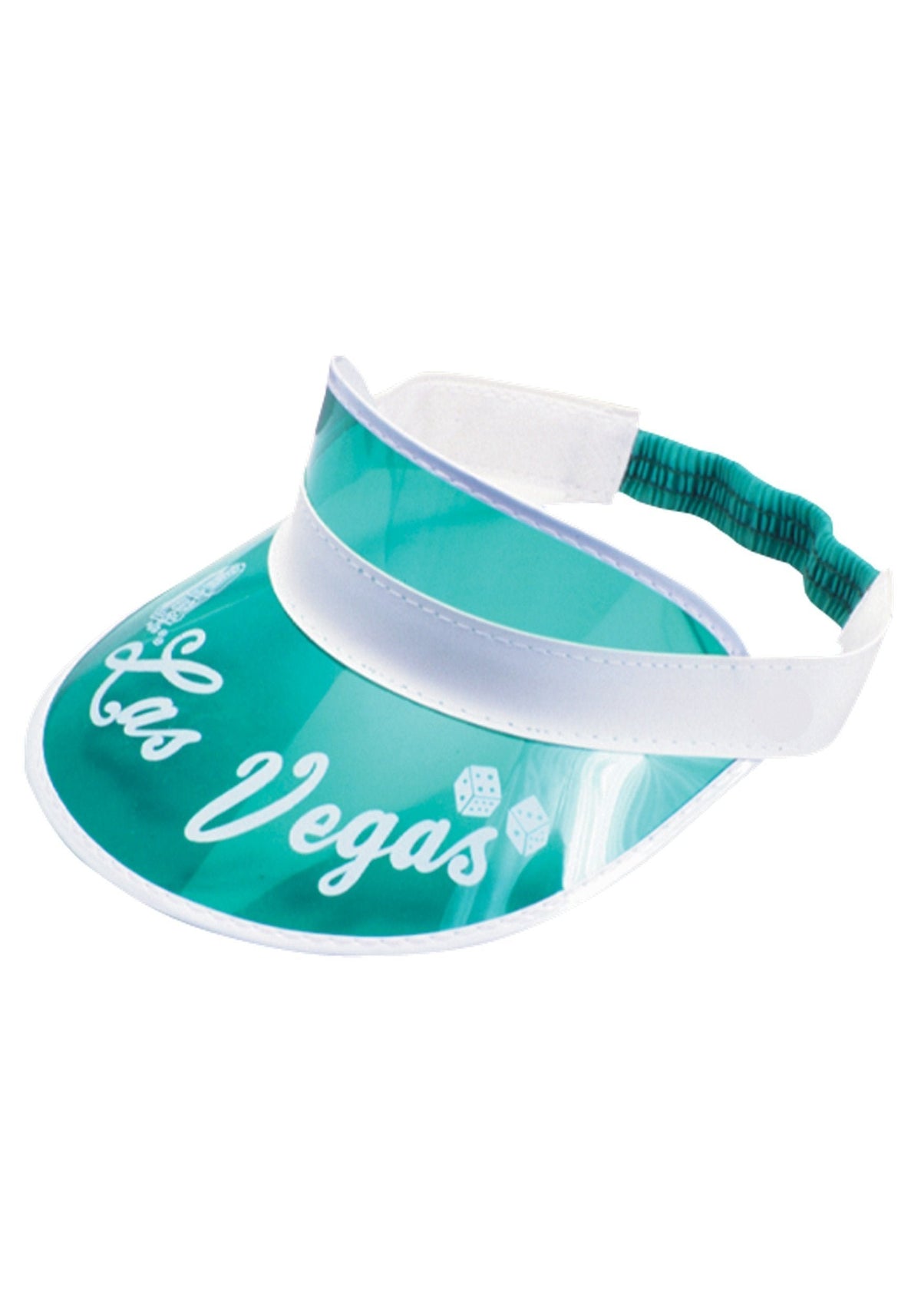 Loftus Las Vegas Card Dealer Classic Visor Costume Hat, Green White, One Size