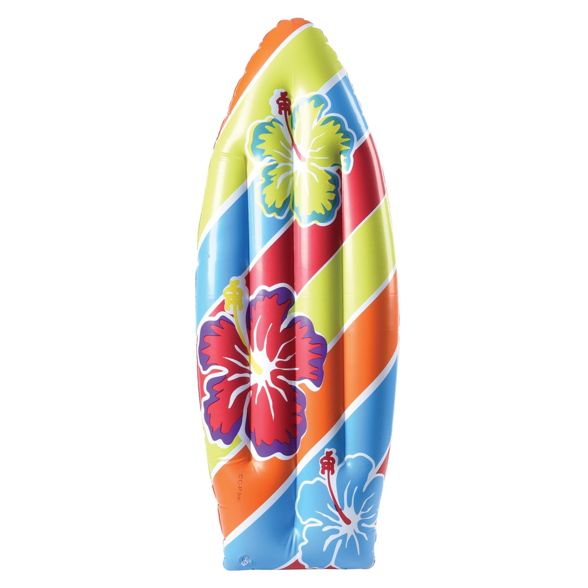 U. S. Toy Inflatable Surfboard Luau Decoration Theme Beach Pool Toy, Beach, Tropical, Hawaiian Party Decor, Inflatable Backyard Pool Toy, 3 Ft. Long, 1-Pack, 3 Years &amp; Older