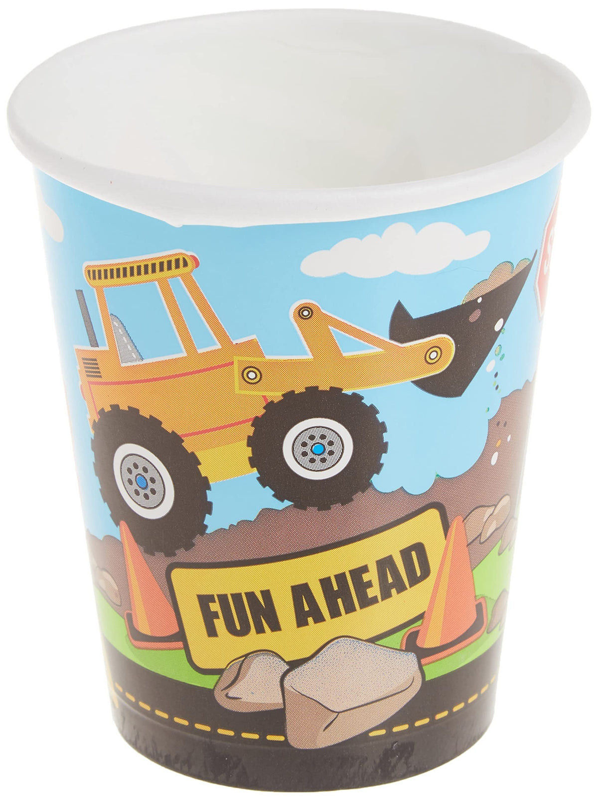 Unique Construction Truck Luncheon Paper Napkins, 6.5" x 6.5", Multicolor