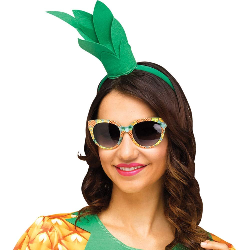 Fun World Women&#39;s Pineapple Flirty Fruit Adult Costume, yellow, M/L Size 10-14