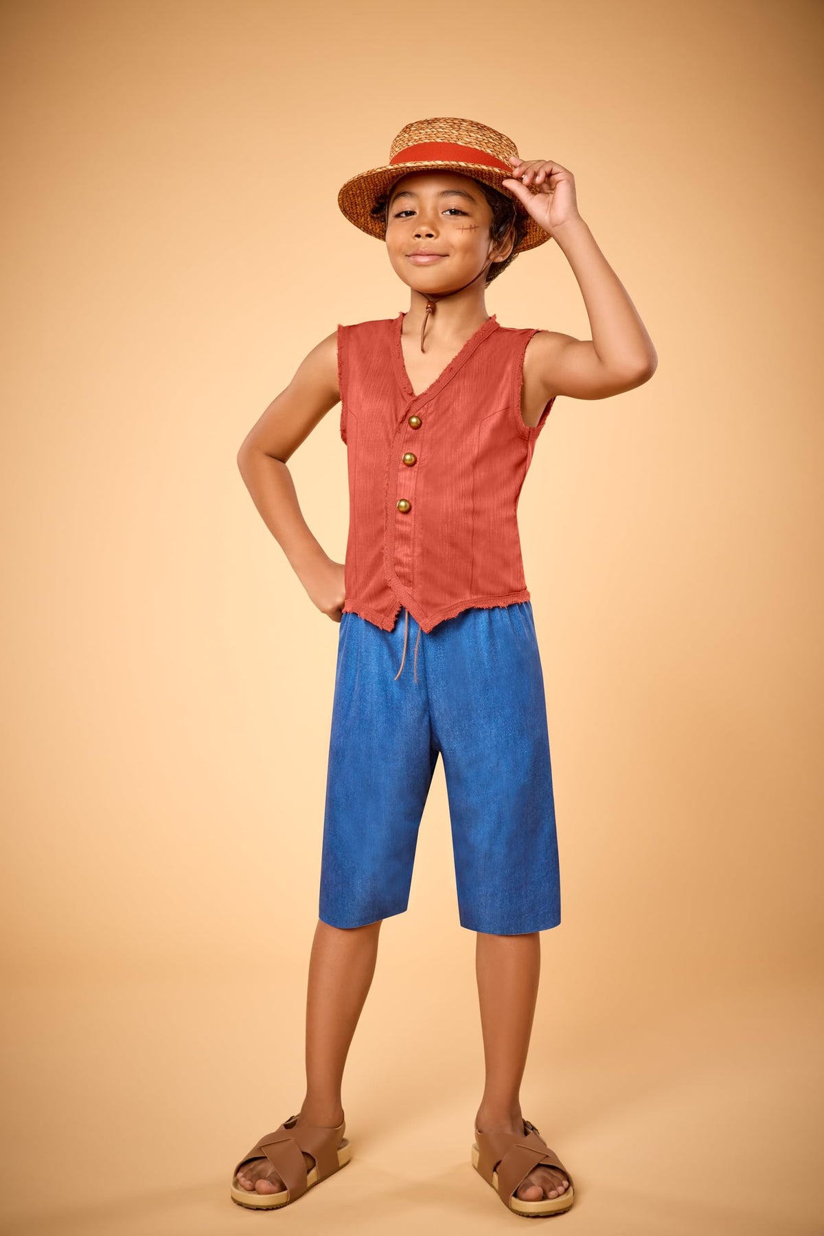 InSpirit Designs One Piece Kids Monkey D. Luffy Costume | Officially licensed | One Piece Live Action | Anime Costumes