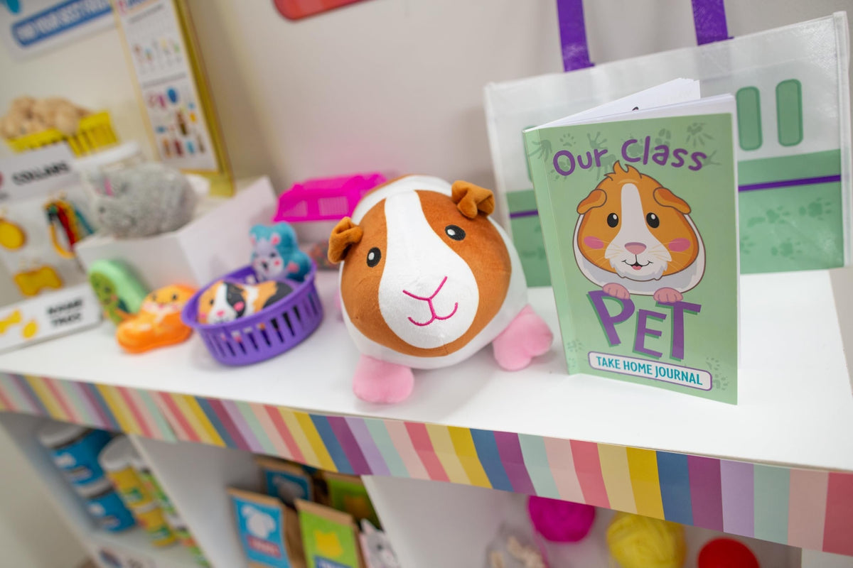 Fun Express Classroom Pets Take-Home Pet, 3 Piece Set, Guinea Pig, Journal and Tote Included, Great for Classrooms, Churches and Teachers