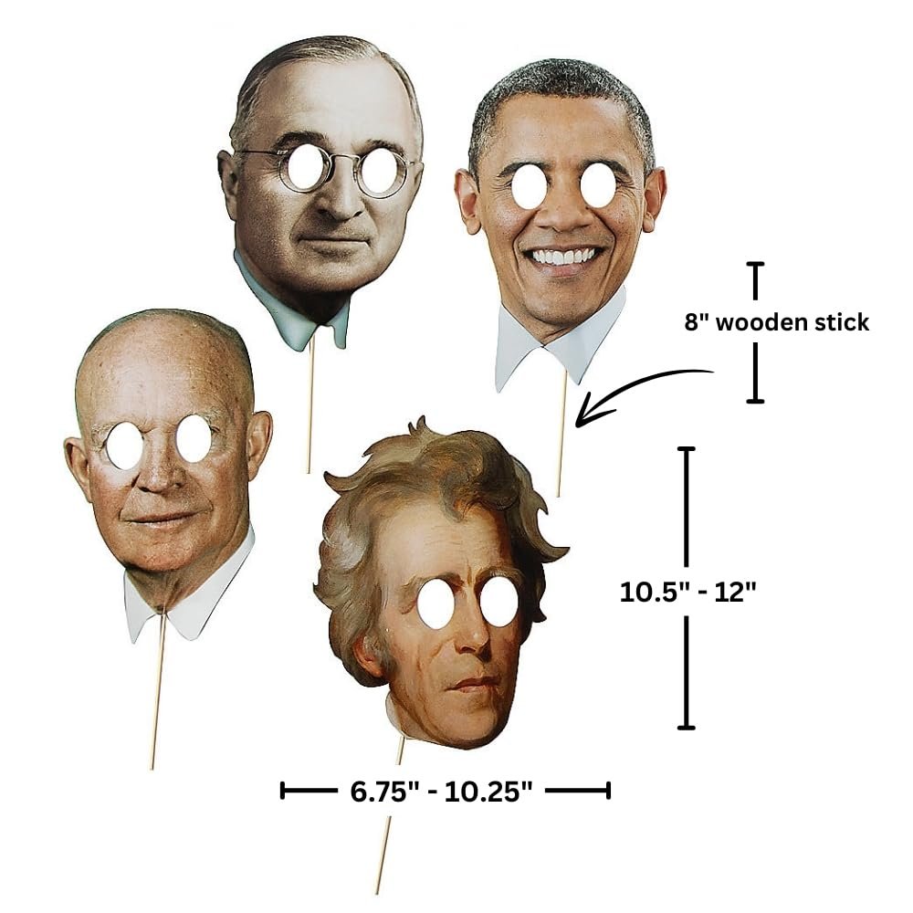 Presidents’ Day Photo Stick Props (Set of 12) Classroom and Teacher Supplies