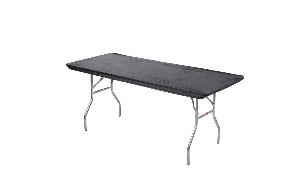 Kwik-Covers 8' Rectangle Plastic Table Covers 30" x 96", Bundle of 5 (Orange)