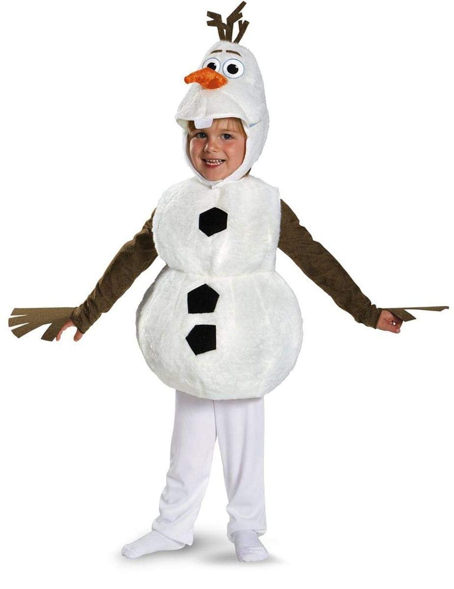 Disguise Baby's Disney Frozen Olaf Deluxe Toddler Costume,White,Toddler S (2T)