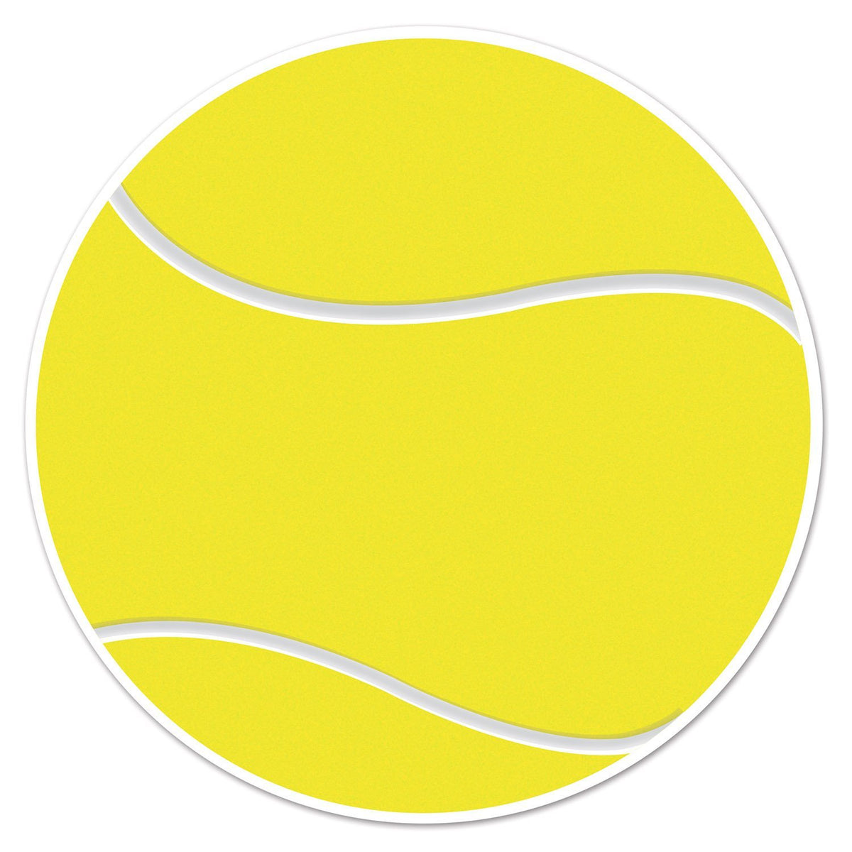 Beistle Tennis Ball Cutout, 10", Yellow/White