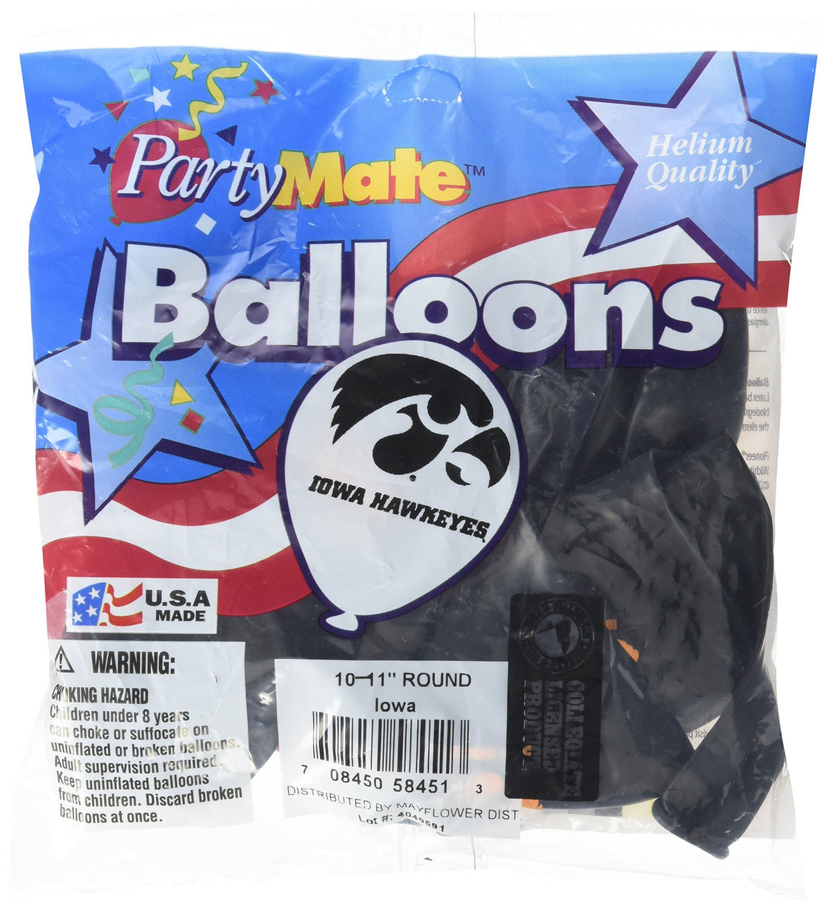 Pioneer Balloon Company 10 Count University of Iowa Latex Balloon, 11", Multicolor