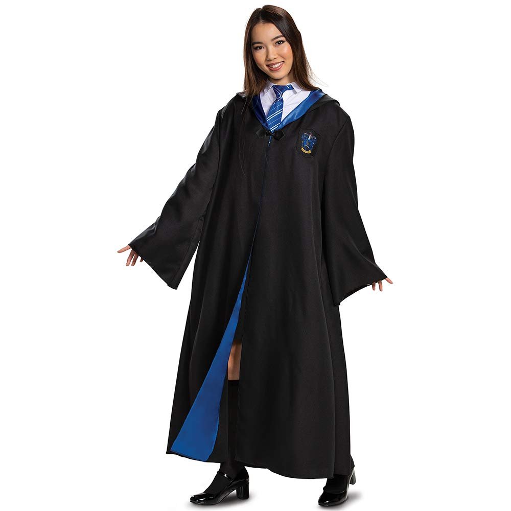 Harry Potter Robe, Deluxe Wizarding World Hogwarts House Themed Robes for Adults, Movie Quality Dress Up Costume Accessory