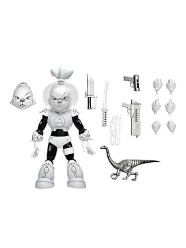 NECA Usagi Yojimbo – 1:7 Scale Collectible Action Figure, Space Usagi Yojimbo Black & White Figure