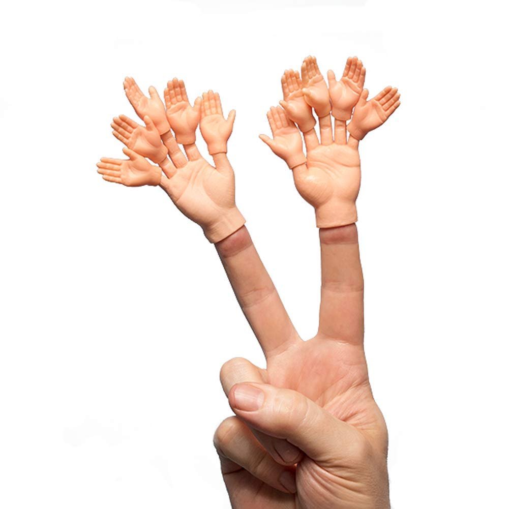 ACC Set of Ten Rubber Finger Hands for Two Finger Hands Mini Puppets