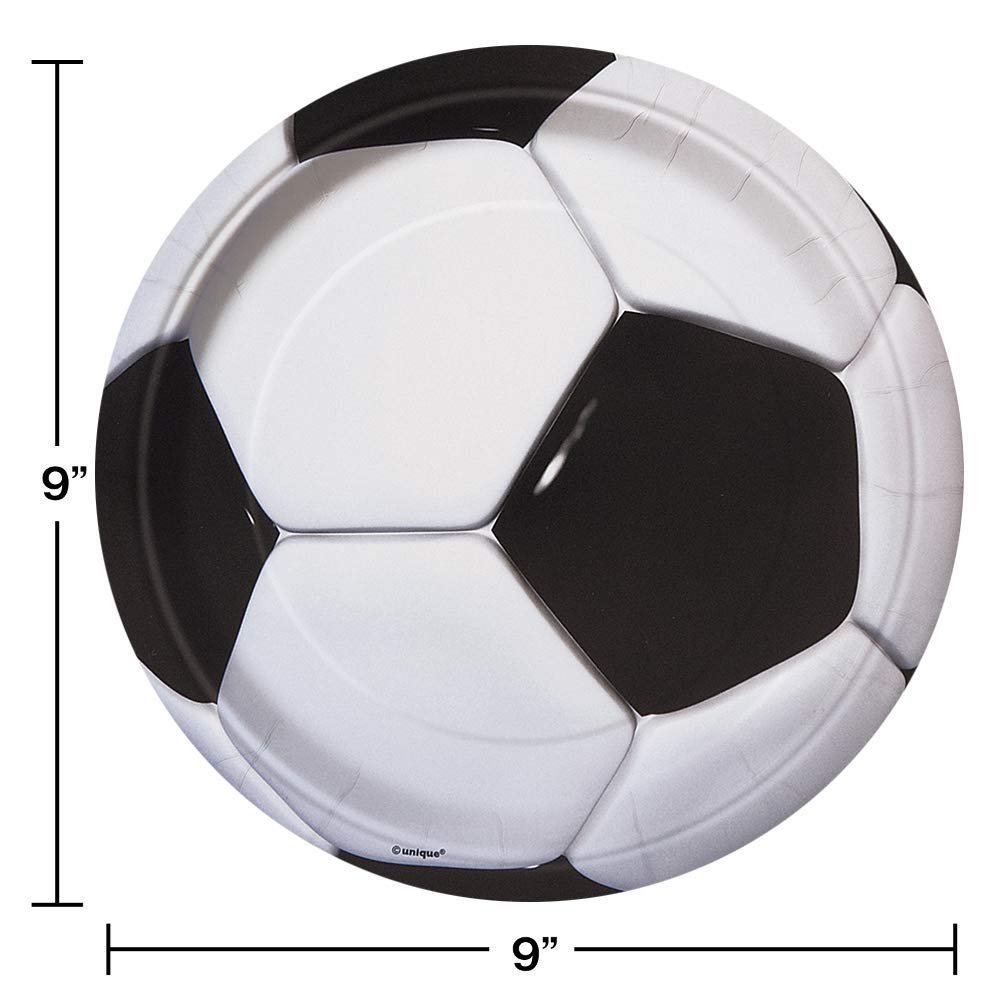 Soccer Ball Themed Birthday Party Plates & Napkins Serves 16