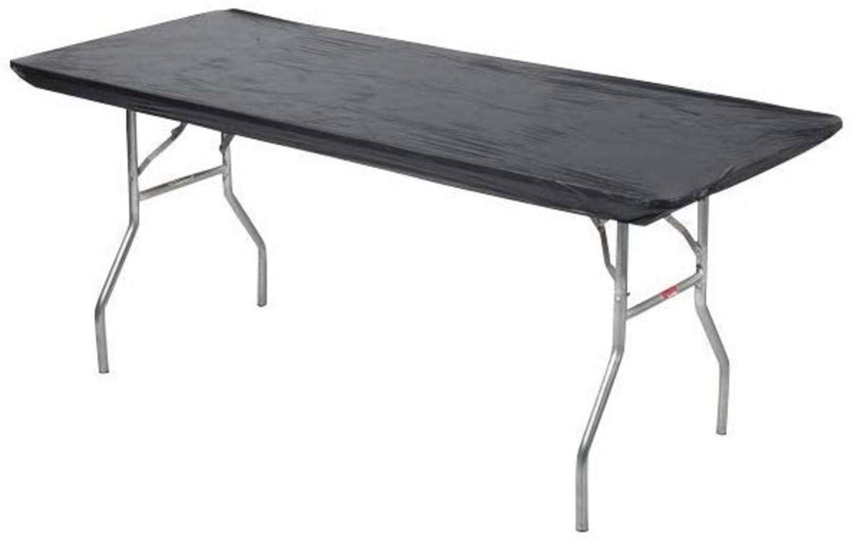Kwik-Covers 8' Rectangular Plastic Table Covers 30" x 96" (8 Feet), Bundle of 10 - Indoor or Outdoor Fitted Table Covers for Banquet Tables (10 pack, Royal Blue)