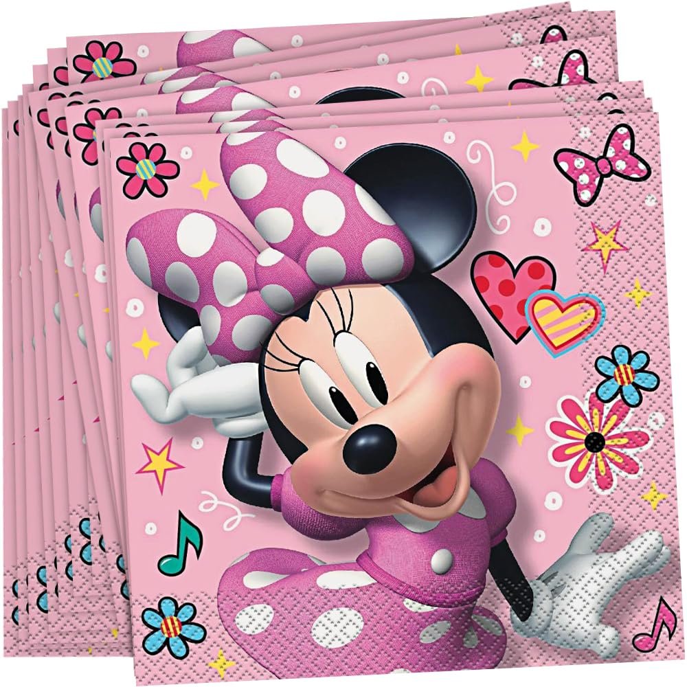Disney Minnie Mouse Luncheon Napkins | 6.5" x 6.5" | 16 Pcs