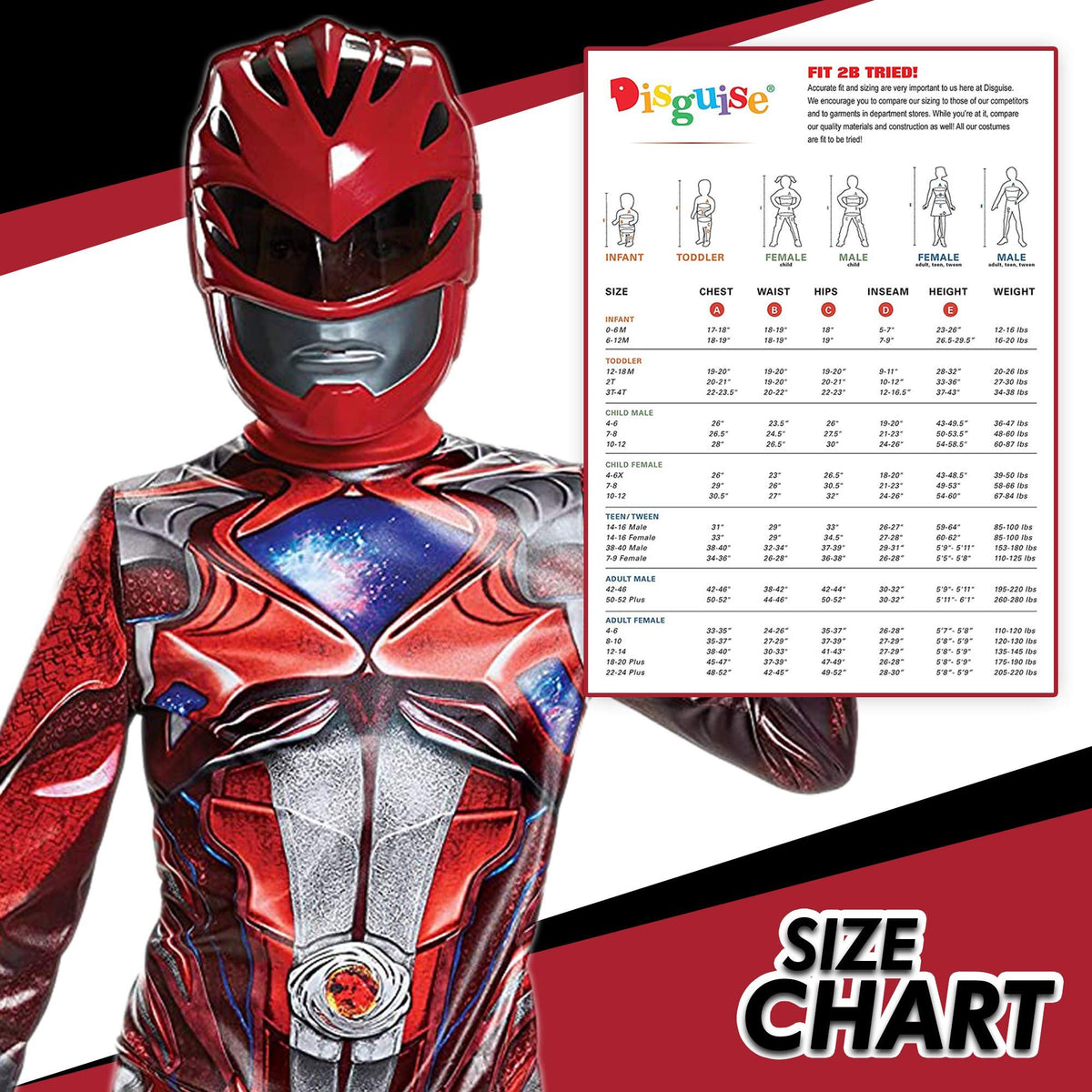Medium Disguise Red Power Ranger Costume