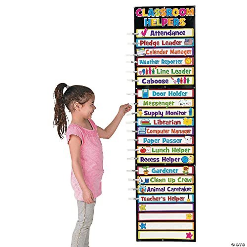 Fun Express Classroom Helpers Clip Charts - 33 Pieces - Educational and Learning Activities for Kids