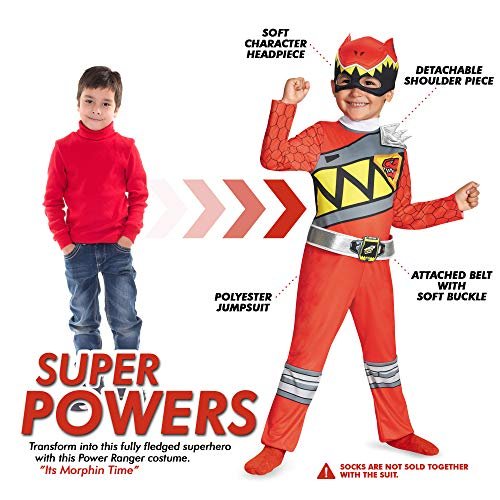 Boy&#39;s Red Ranger Dino Charge Costume