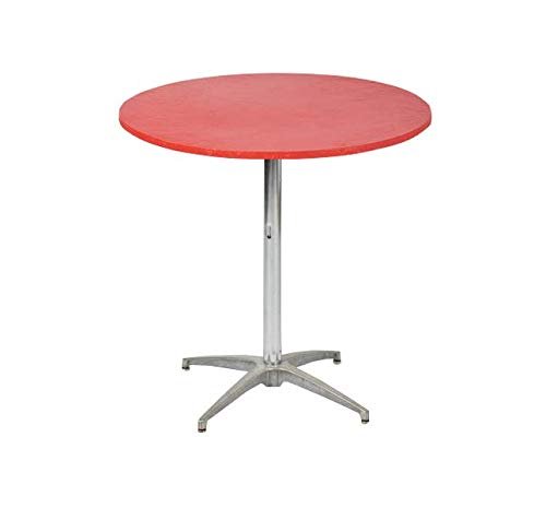 Kwik-Covers 36" Round Fitted Plastic Table Covers, Bundle of 5 (Red)