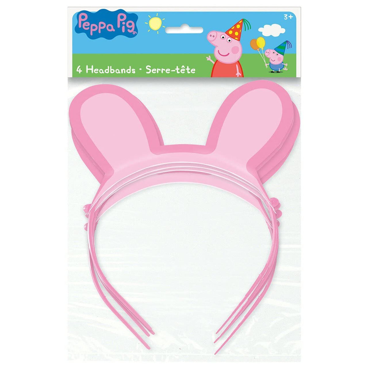 Peppa Pig Paper Headbands 4 Count
