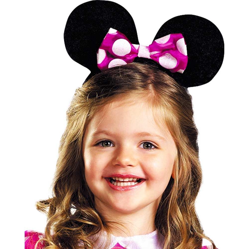 Disney Minnie Mouse Pink Dress Costume for Girls, Official Disney Minnie Costume