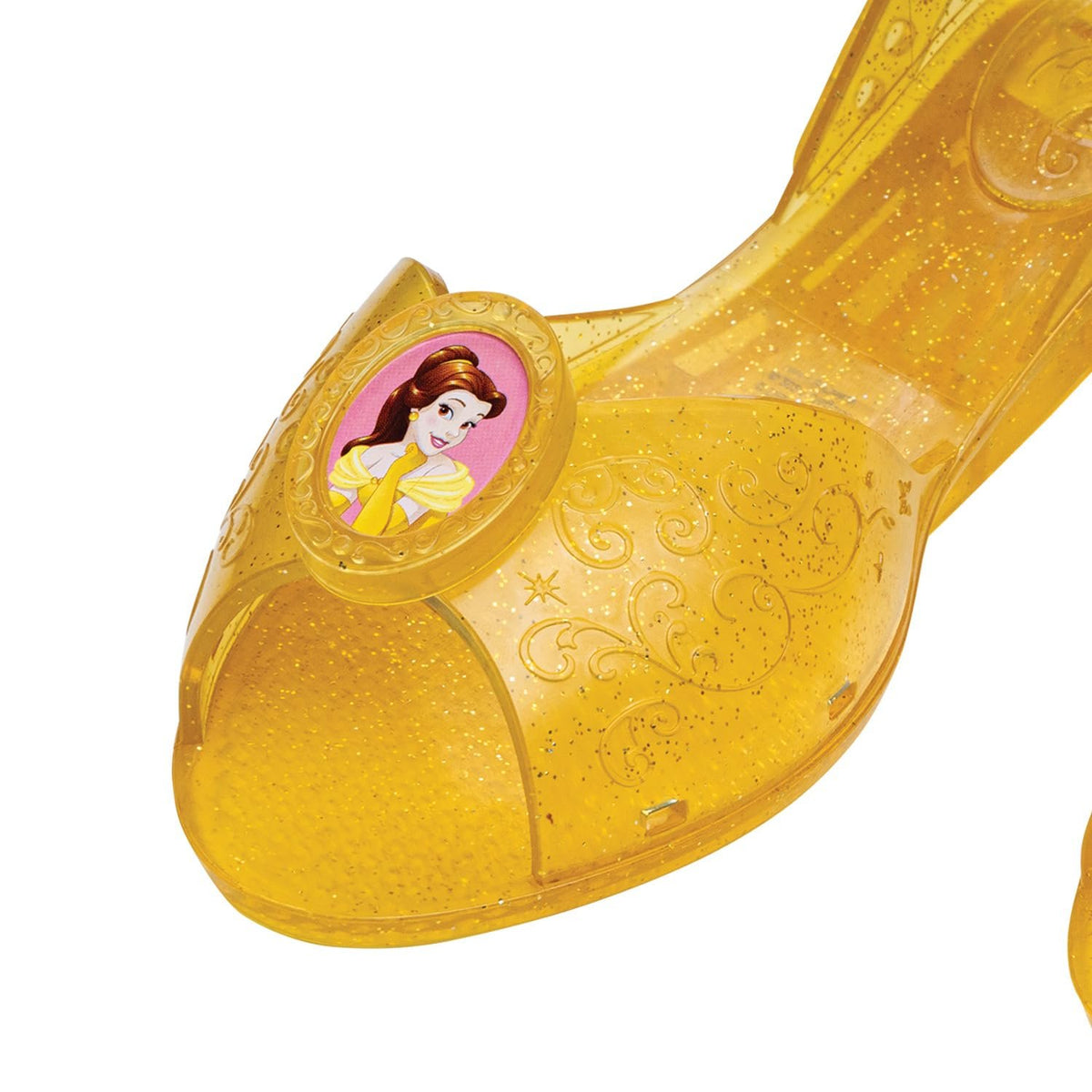 Belle Light Up Shoes, Official Disney Princess Light-Up Costume Shoes with Belle Emblem, Kids Size 11/12 Medium