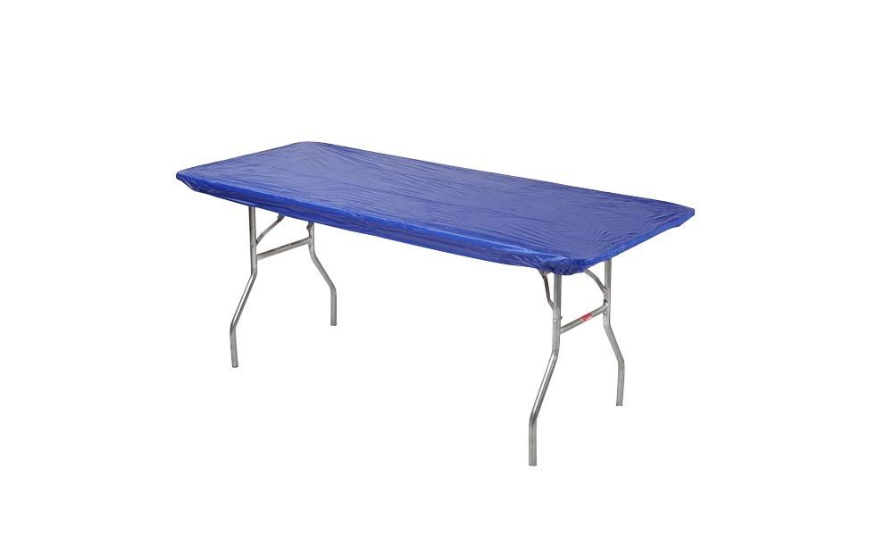 Kwik-Covers 6' Rectangle Plastic Table Covers 30" x 72", Bundle of 5 (Purple)