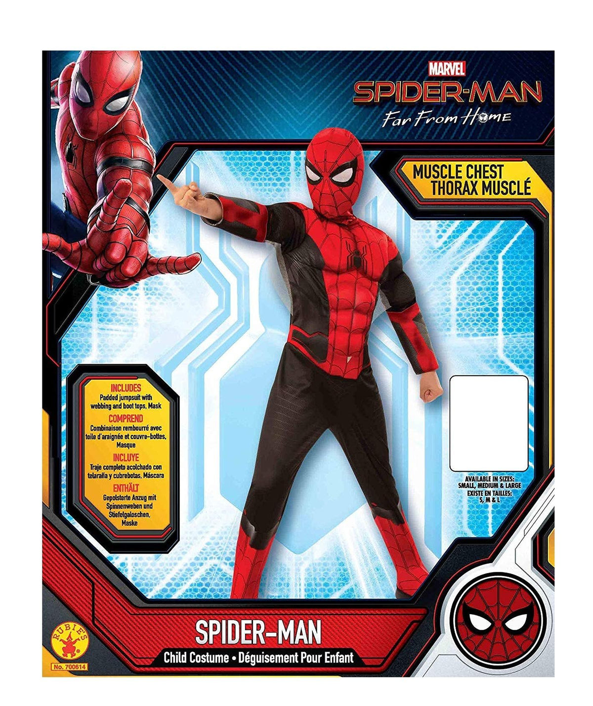 Rubies Costume Marvel Spider-man Far from Home Deluxe Spider-man Costume &amp; Mask