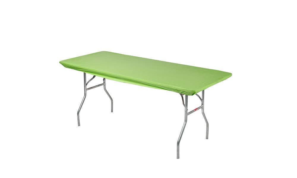 Kwik-Covers 8' Rectangle Plastic Table Covers 30" x 96", Bundle of 5 (Orange)