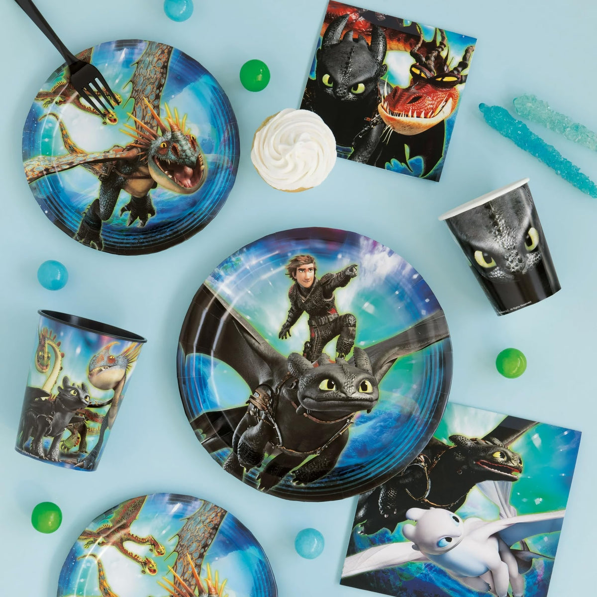 Unique Disposable Paper Cups - 9 Oz, How to Train Your Dragon, 8 Pcs