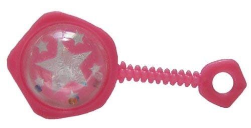 Adorable Pink Baby Rattles (6cm) 6 Count - Party Favors for Baby Showers &amp; Celebrations