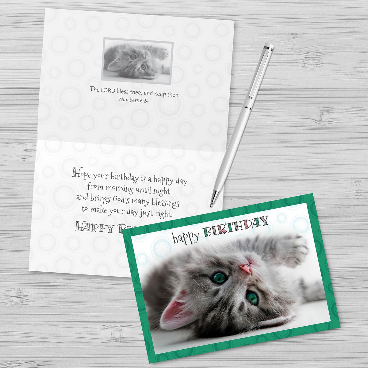 Faithfully Yours Designer Greetings Cute Birthday Boxed Card Assortment, Furry Friends with Biblical Scripture Verses (Box of 12 Greeting Cards with Envelopes)