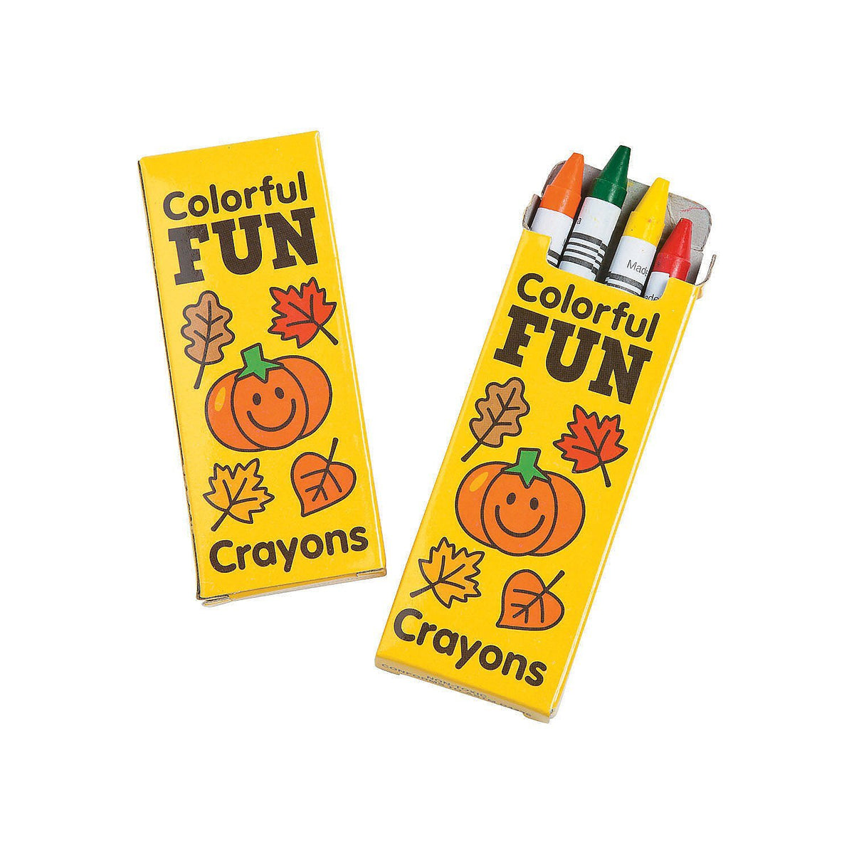 Fun Express Fall Themed Boxes of Crayon (24 boxes with 4 crayons)