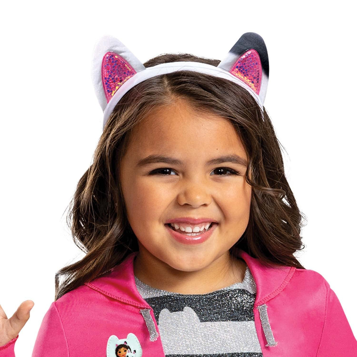 DreamWorks Gabby's Dollhouse, Official Gabby Kids Costume and Cat Ears Headband, Toddler Size Large (4-6x)